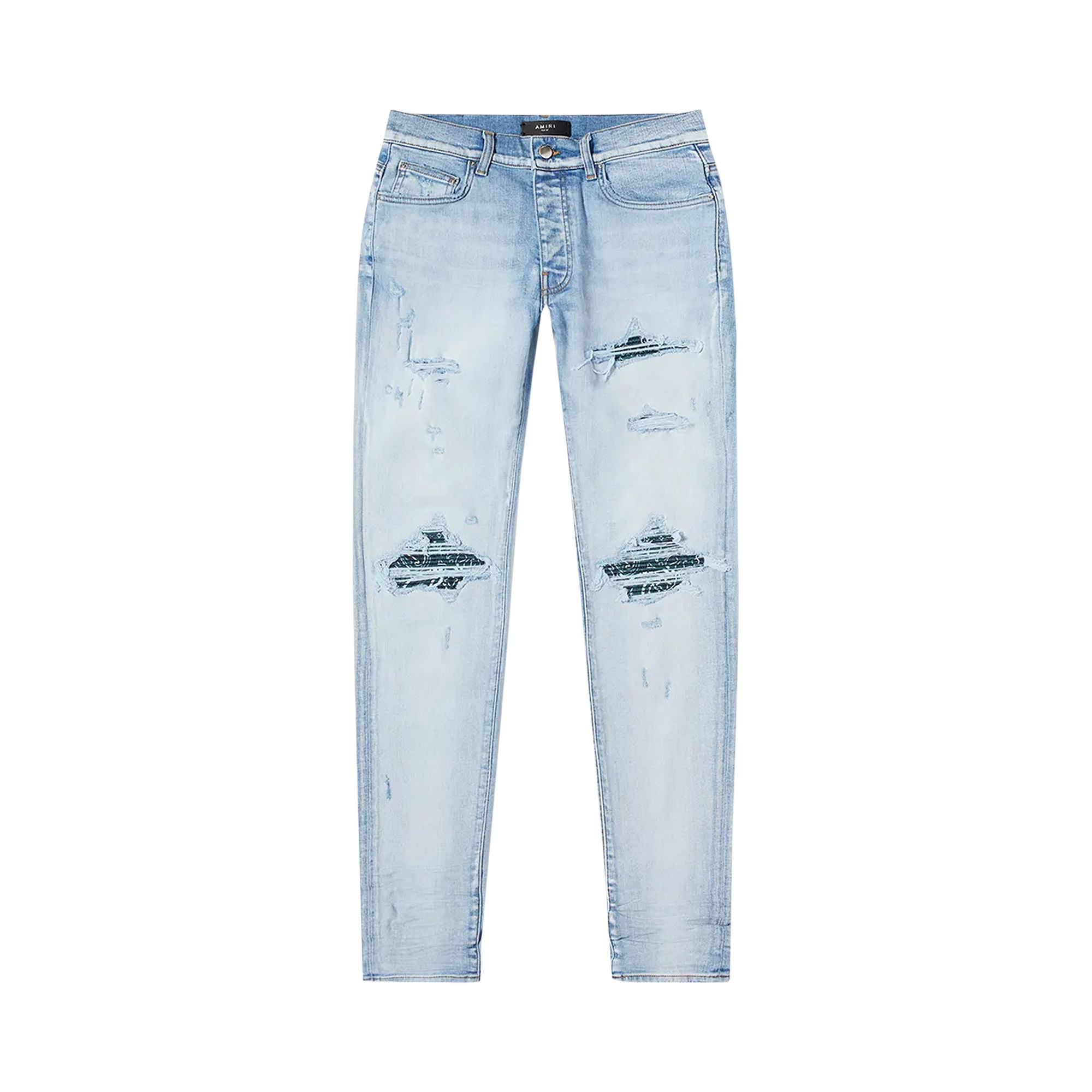 Pre-owned Amiri Bandada Mx1 Jean 'light Indigo' | Blue | Men's Size 36