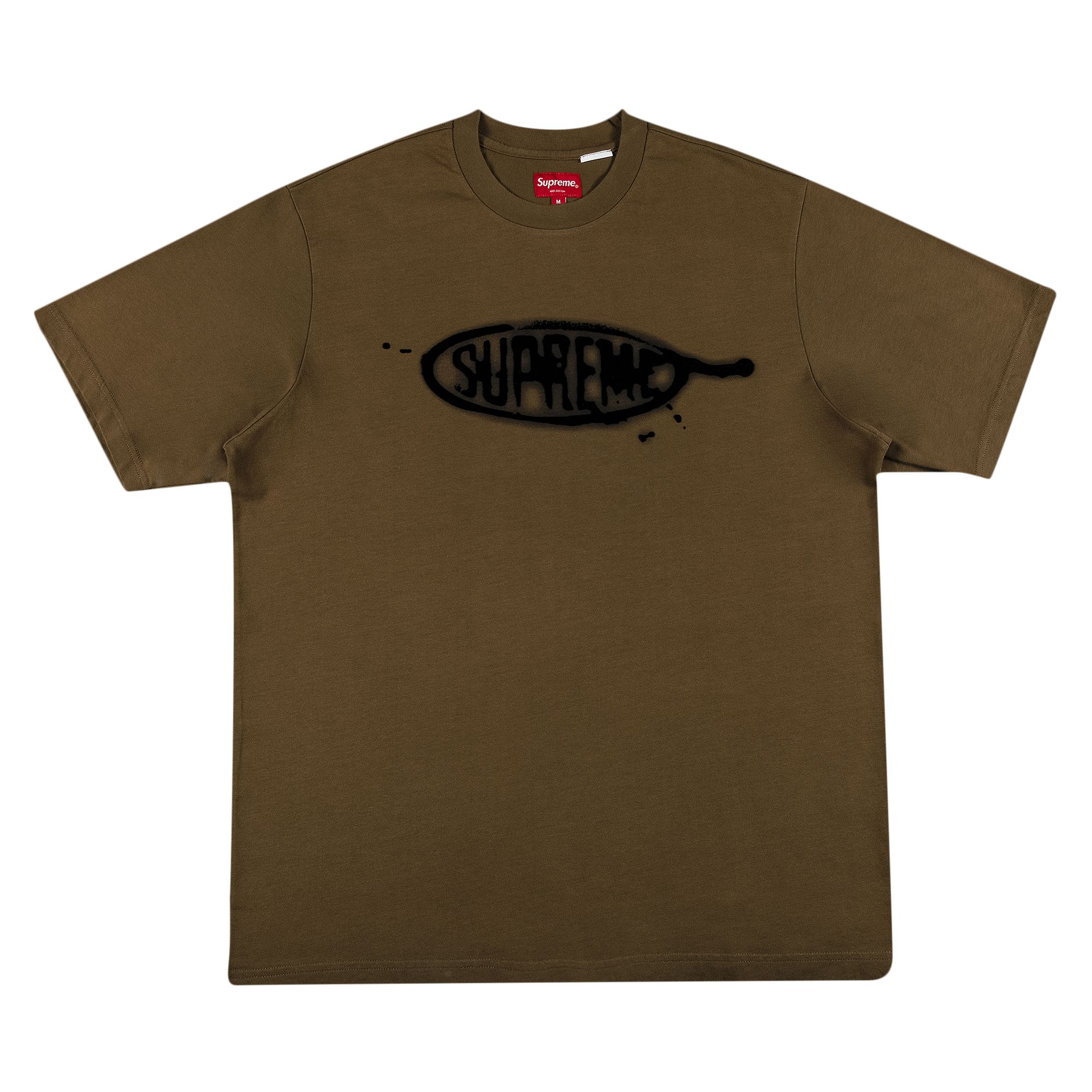 Supreme Ink Blot Short-Sleeve Top 'Olive Brown' | Men's Size XL