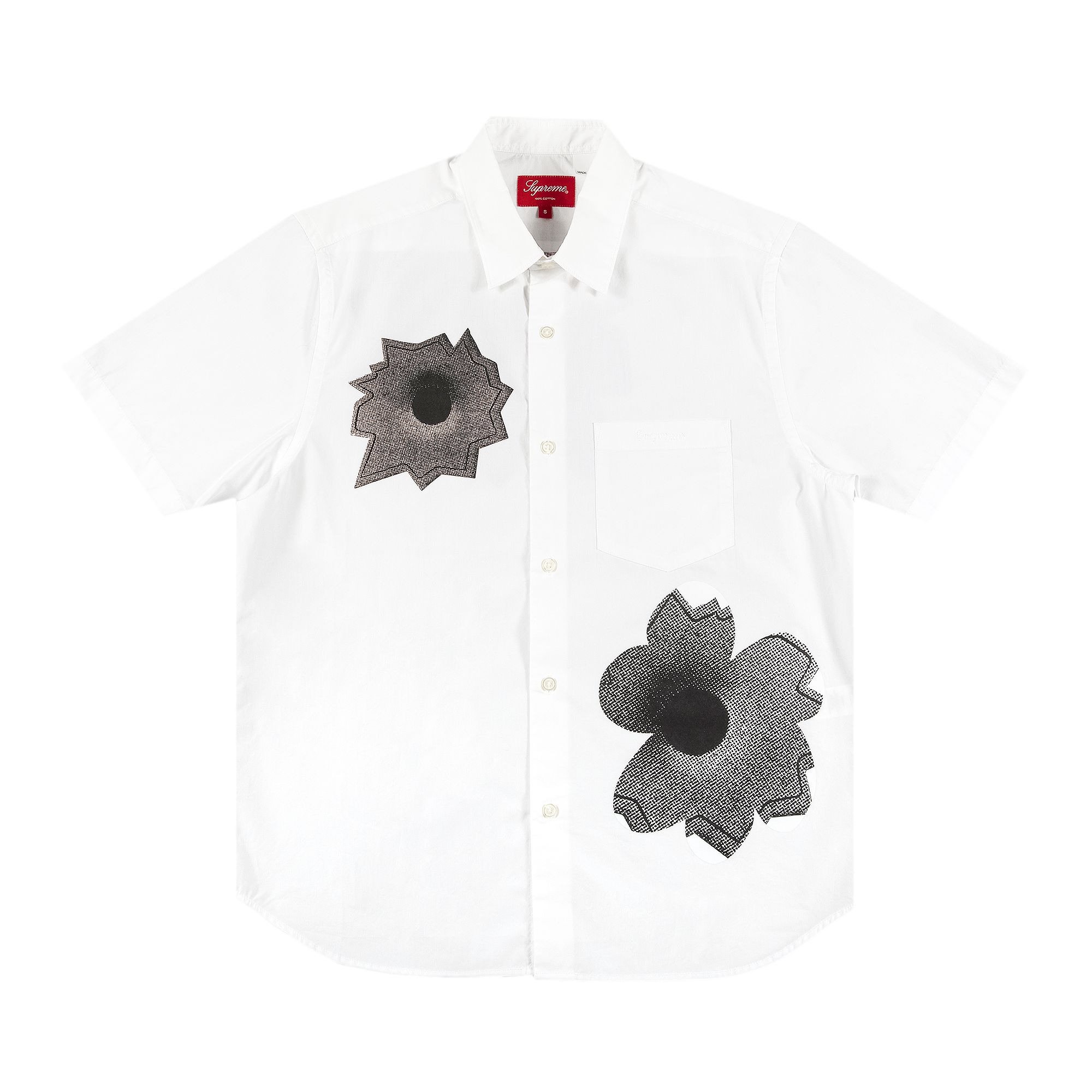 Supreme x Nate Lowman Short-Sleeve Shirt 'White' | Men's Size XL