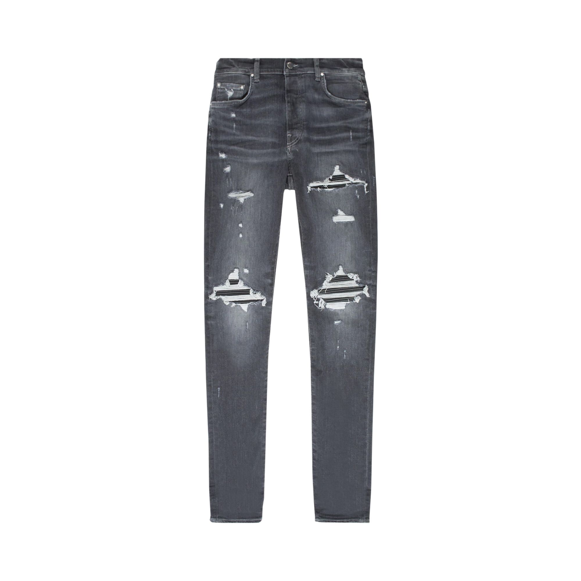 Pre-owned Amiri Mx1 Leather Jean 'grey' | Men's Size 29