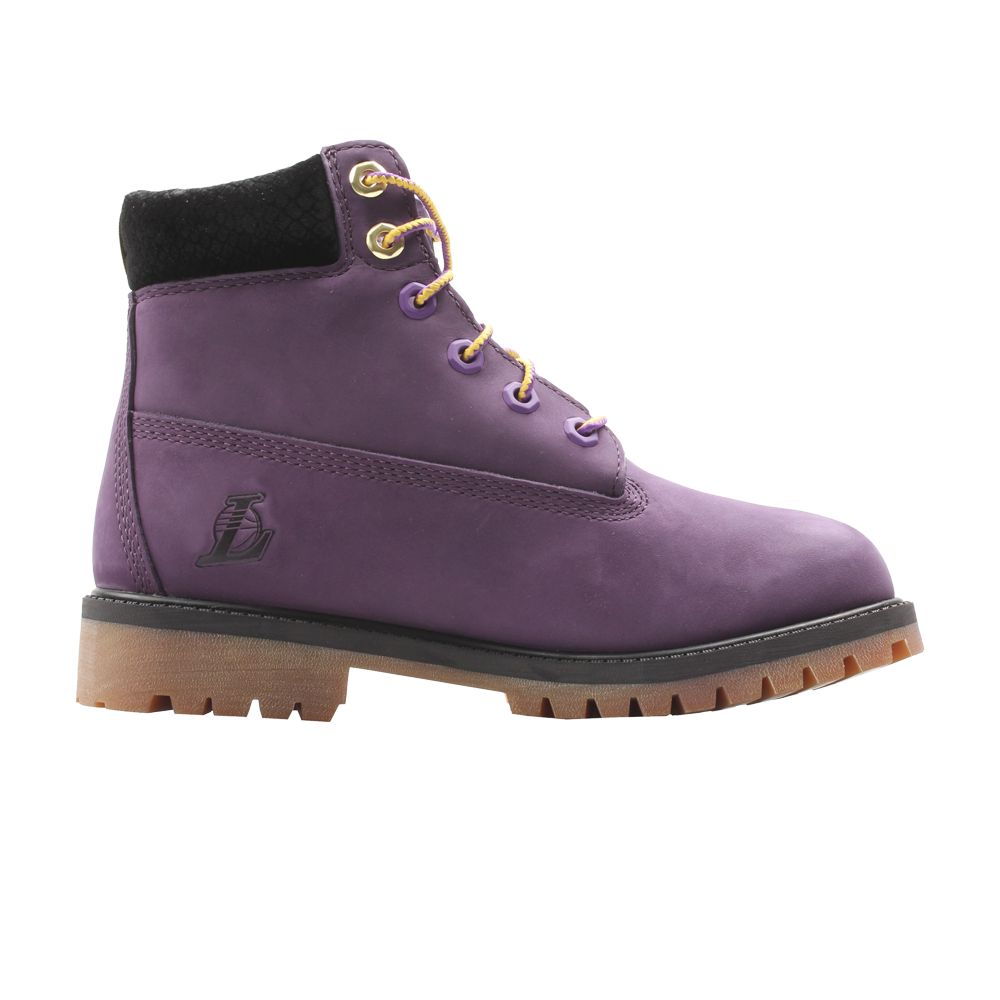 Pre-owned Timberland Nba X 6 Inch Premium Junior 'los Angeles Lakers' | Purple | Kid's Size 4
