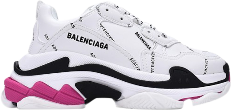 Balenciaga Triple S Sneaker 'Allover Logo - White Pink'