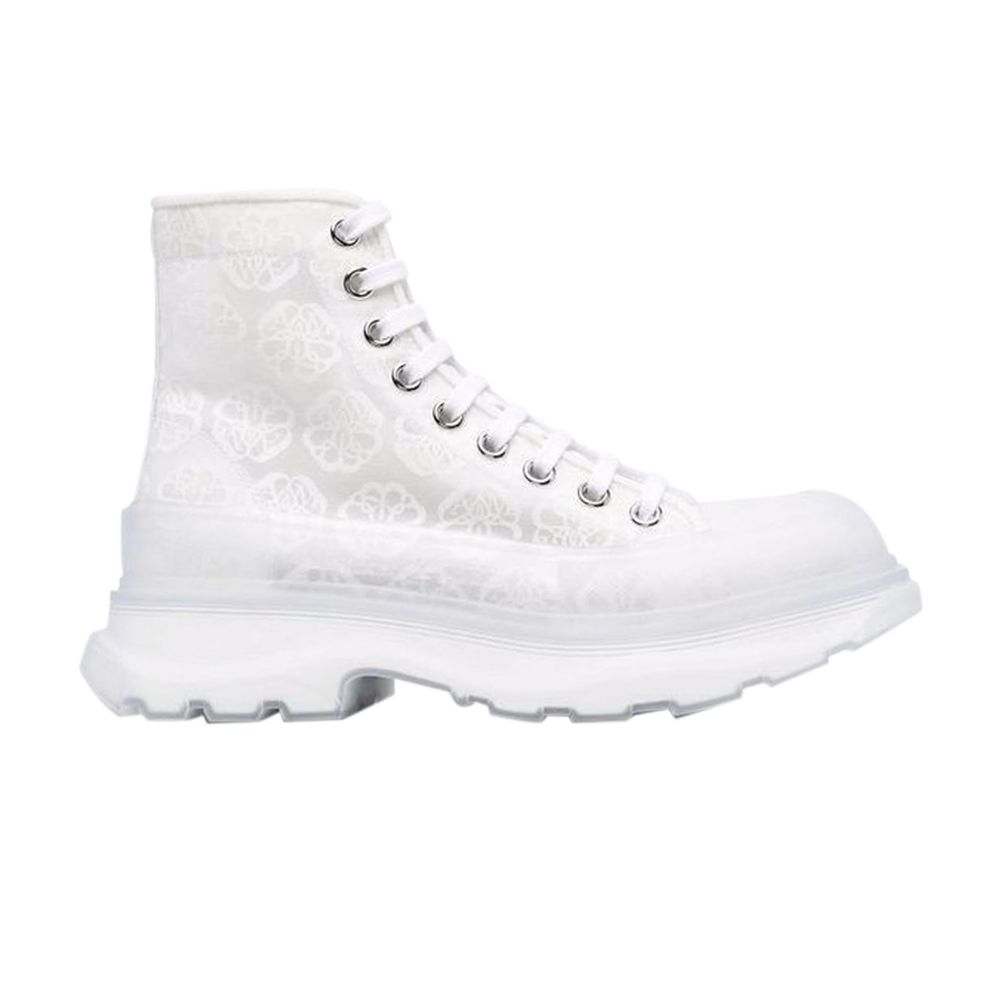 Pre-owned Alexander Mcqueen Wmns Tread Slick Boot 'white Transparent' | Women's Size 40