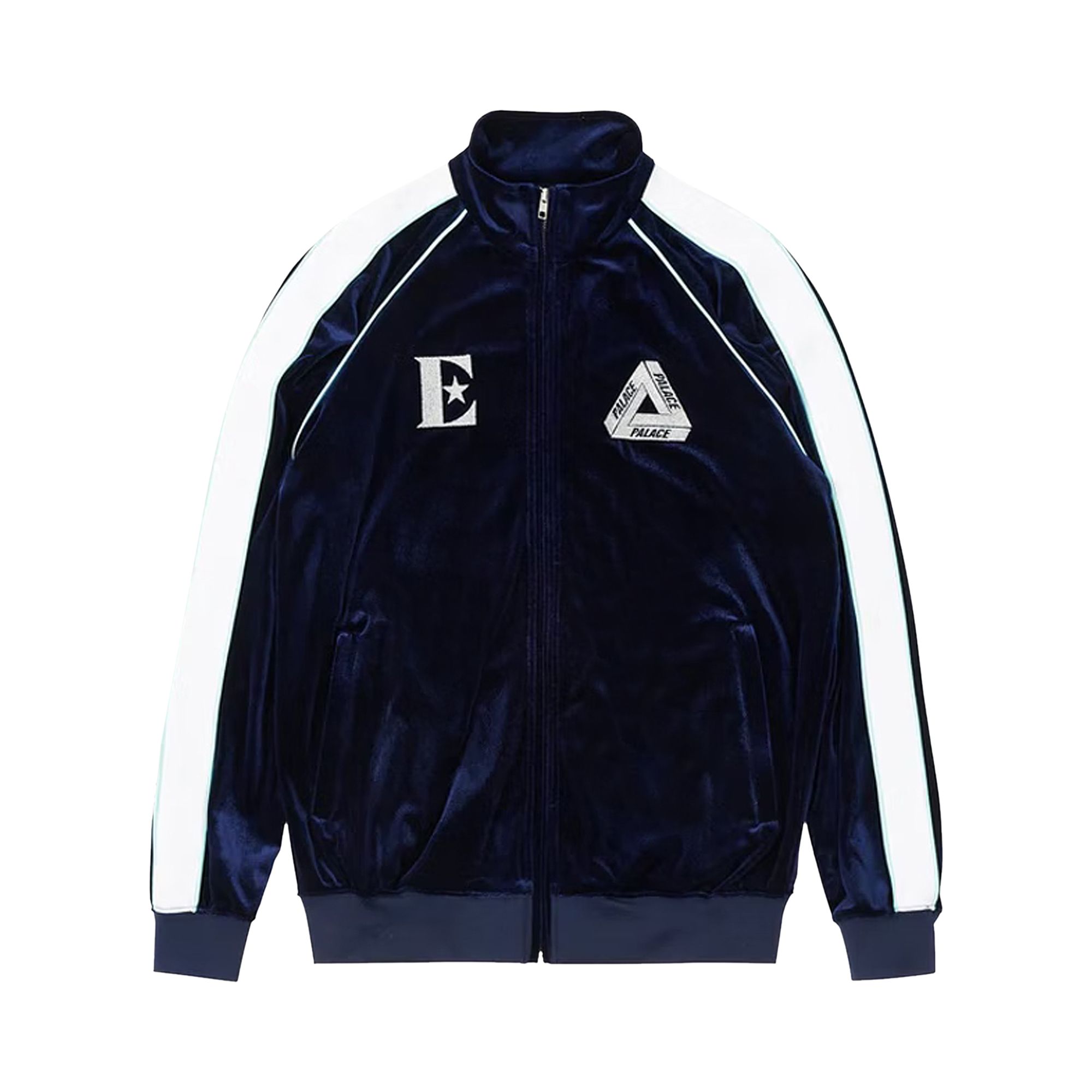 Palace x Elton John Velour Track Top 'Navy' | Blue | Men's Size XL