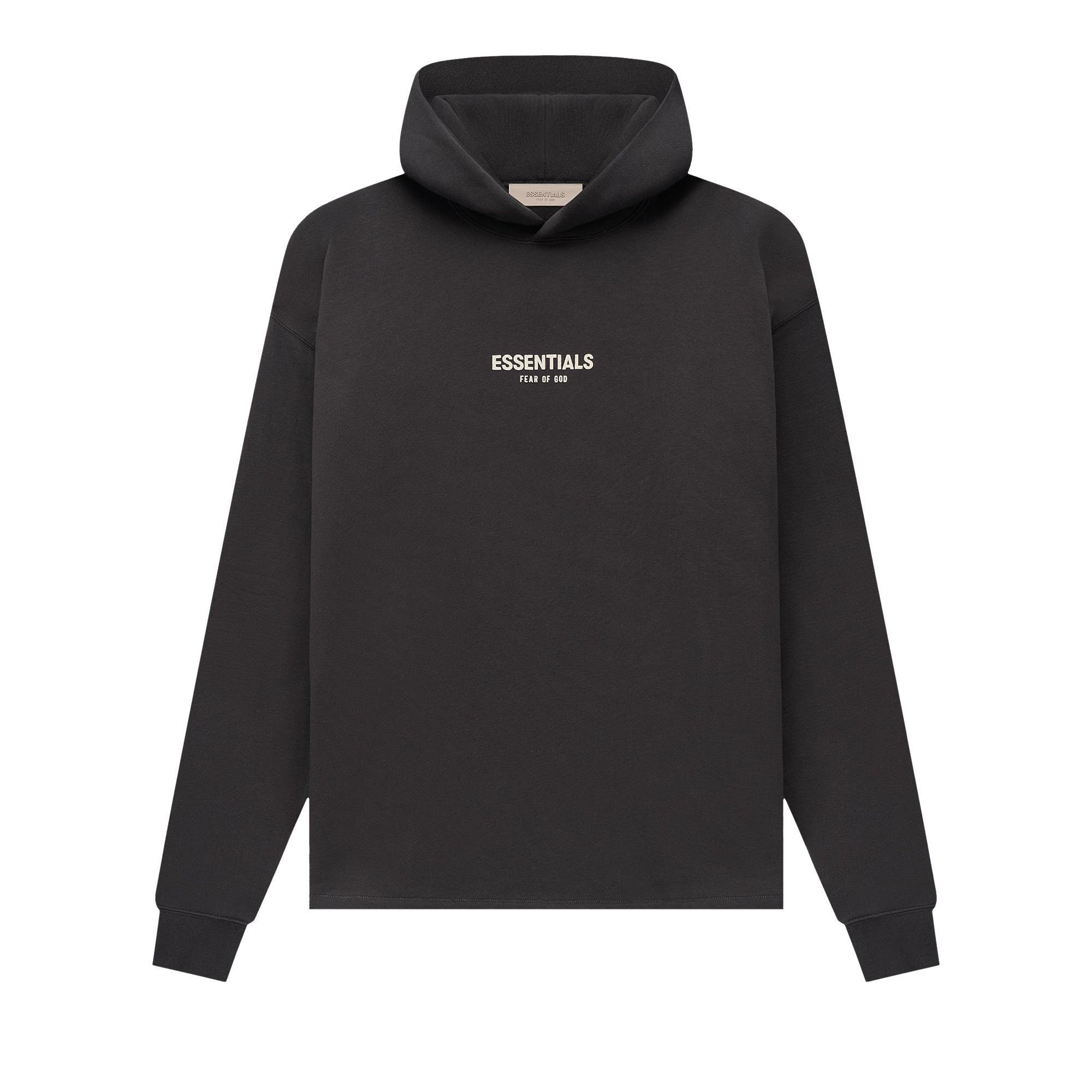 Fear of God Essentials Relaxed Hoodie 'Iron' | Black | Men's Size 2XL