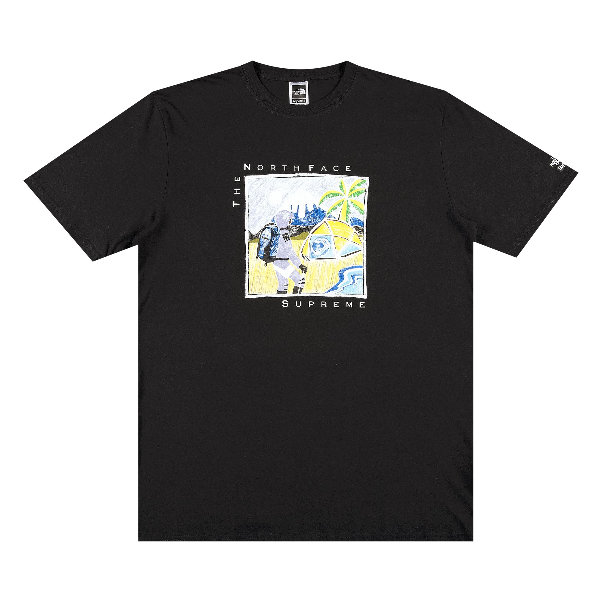 Supreme x The North Face Sketch Short-Sleeve Top 'Black' | Men's Size S