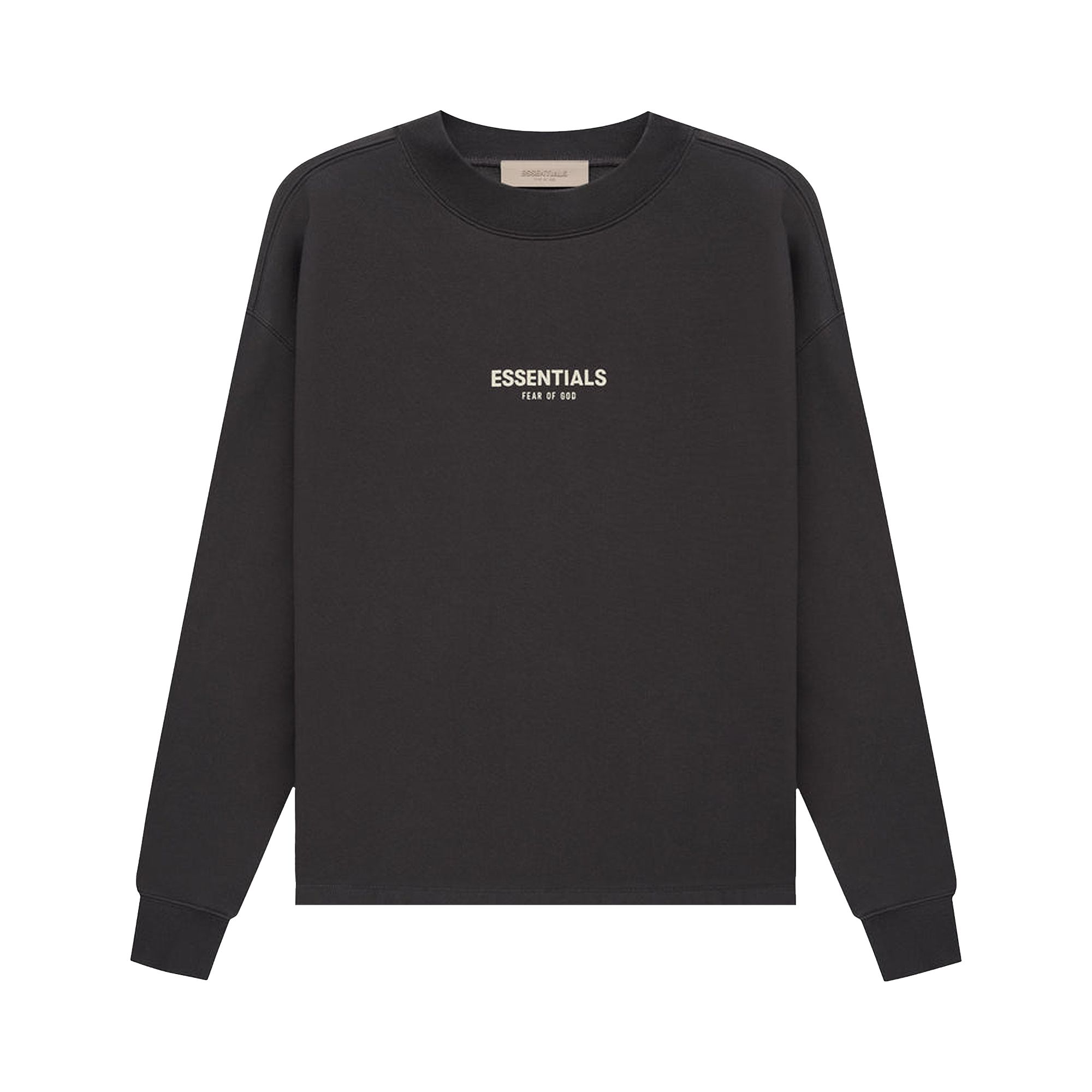 Fear of God Essentials Relaxed Crewneck 'Iron' | Black | Men's Size XL