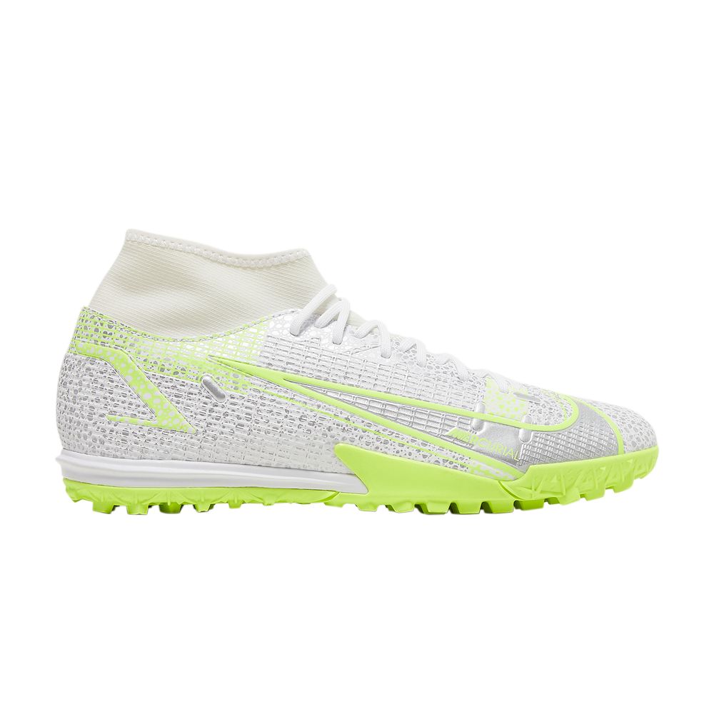 Nike Mercurial Superfly 8 Academy TF 'Metallic Silver Volt' | White | Men's Size 8