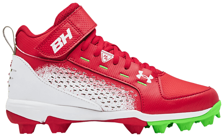Under Armour Harper 6 Mid RM GS Red Hyper Green