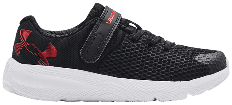 Under Armour Charged Pursuit 2 AC PS Big Logo   Black White