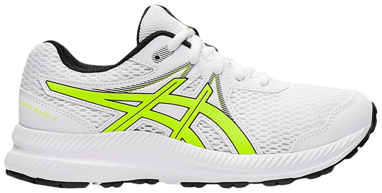 Asics Contend 7 GS White Hazard Green