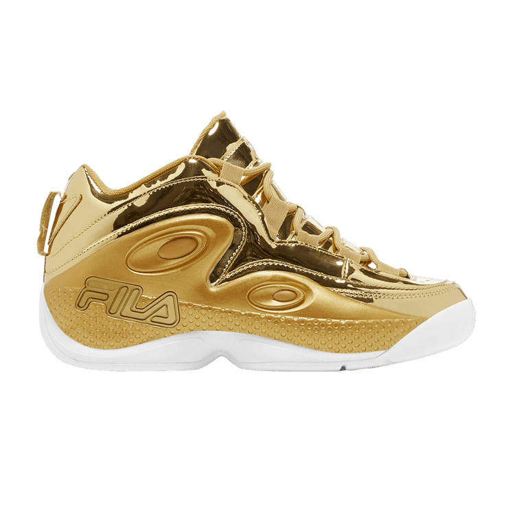 Gold and white fila shoes store