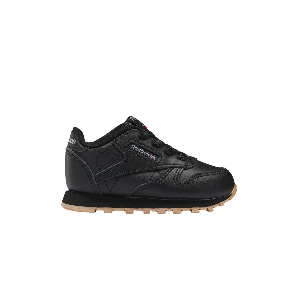 Pre-owned Reebok Classic Leather Toddler 'black Gum' | Infant Size 4.5