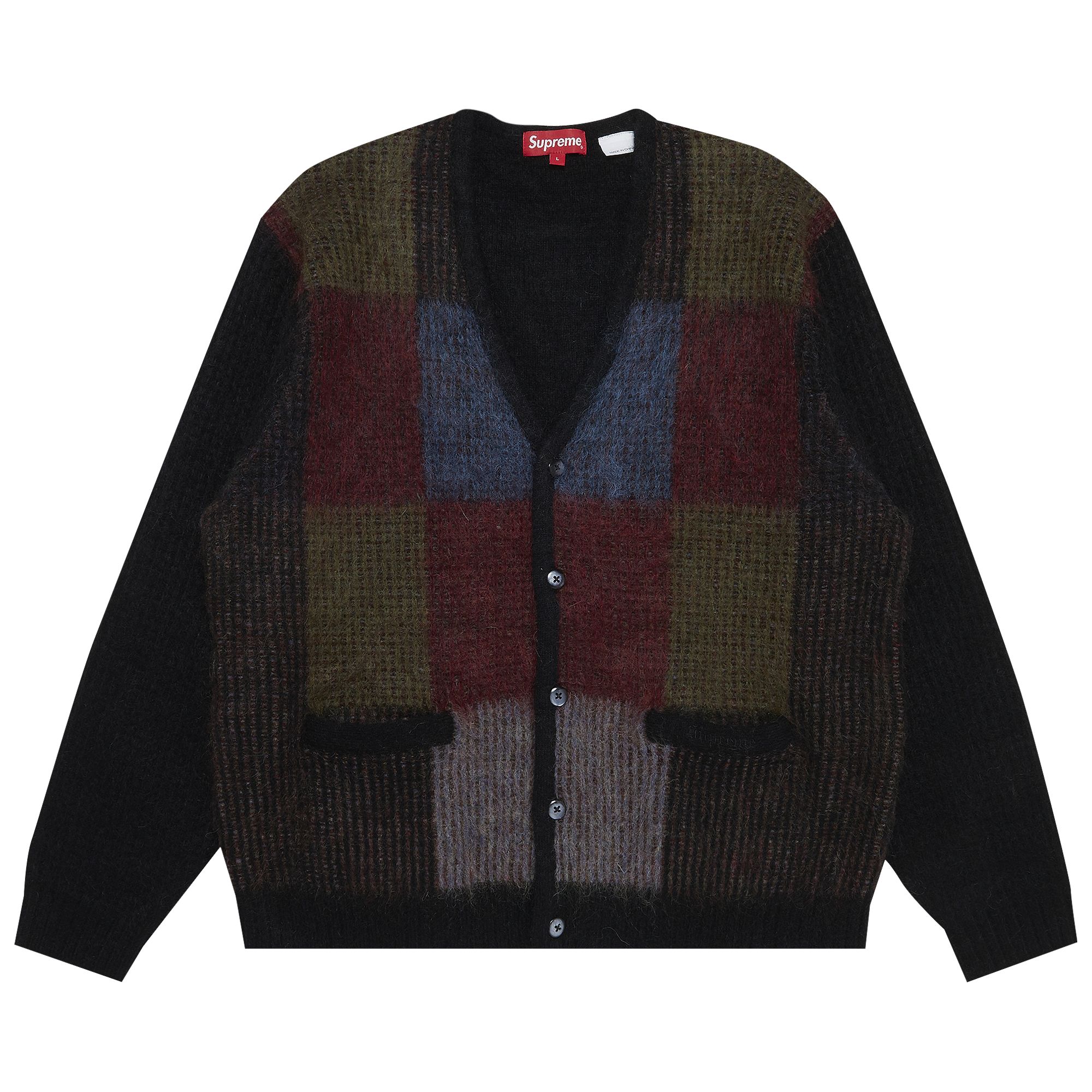 Supreme Brushed Grid Cardigan 'Black' | Men's Size M