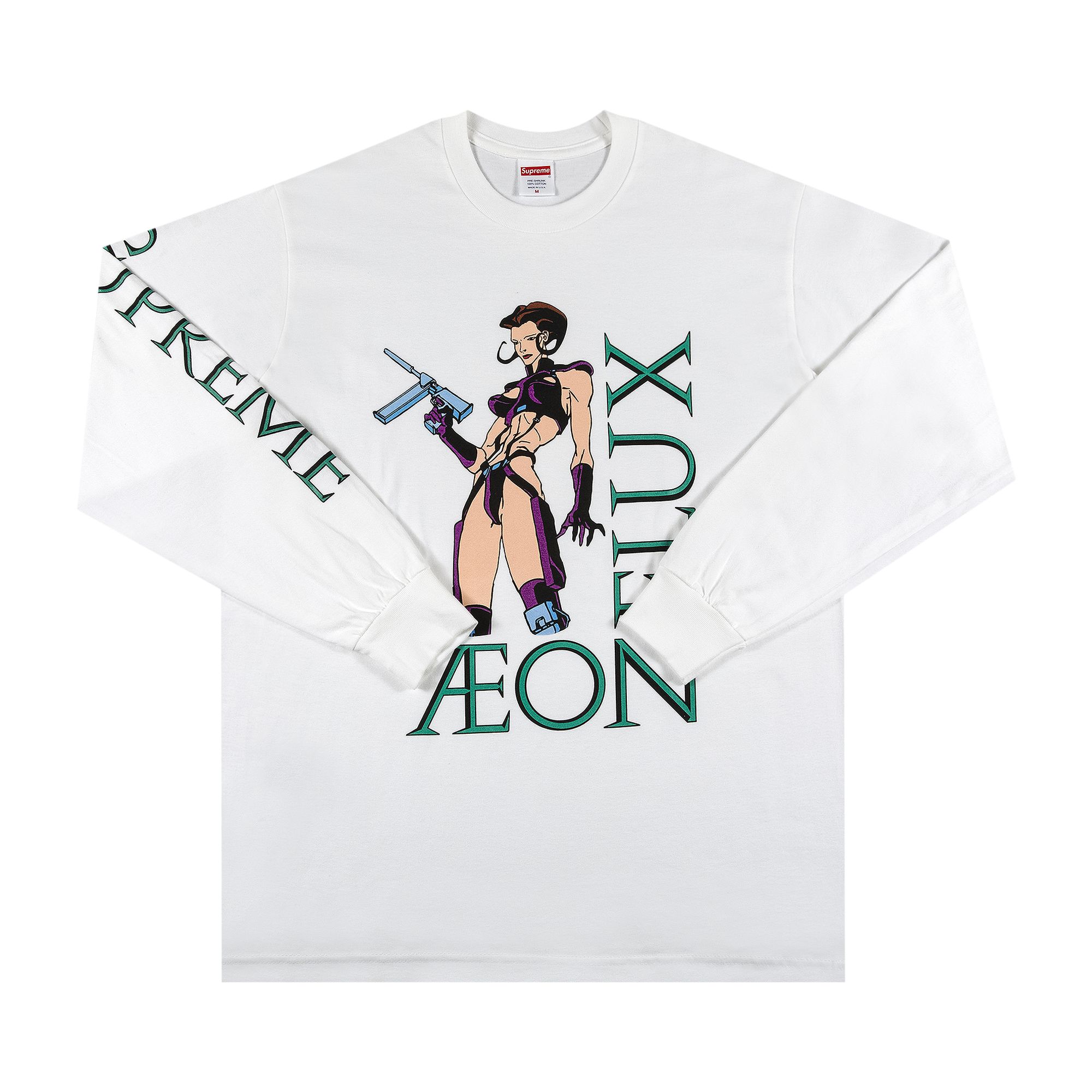 Supreme Aeon Flux Long-Sleeve Tee 'White' | Men's Size L