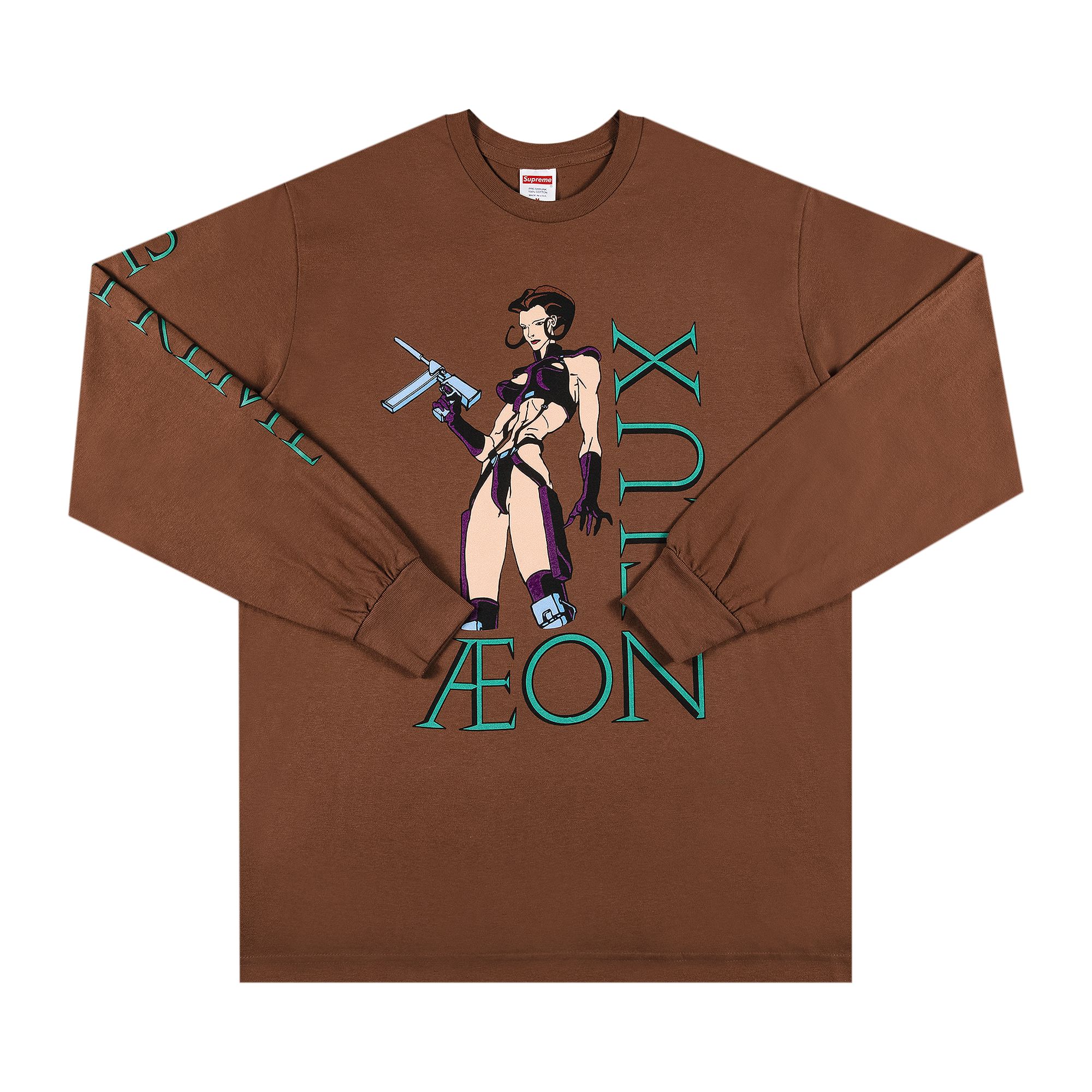 Supreme Aeon Flux Long-Sleeve Tee 'Brown' | Men's Size L