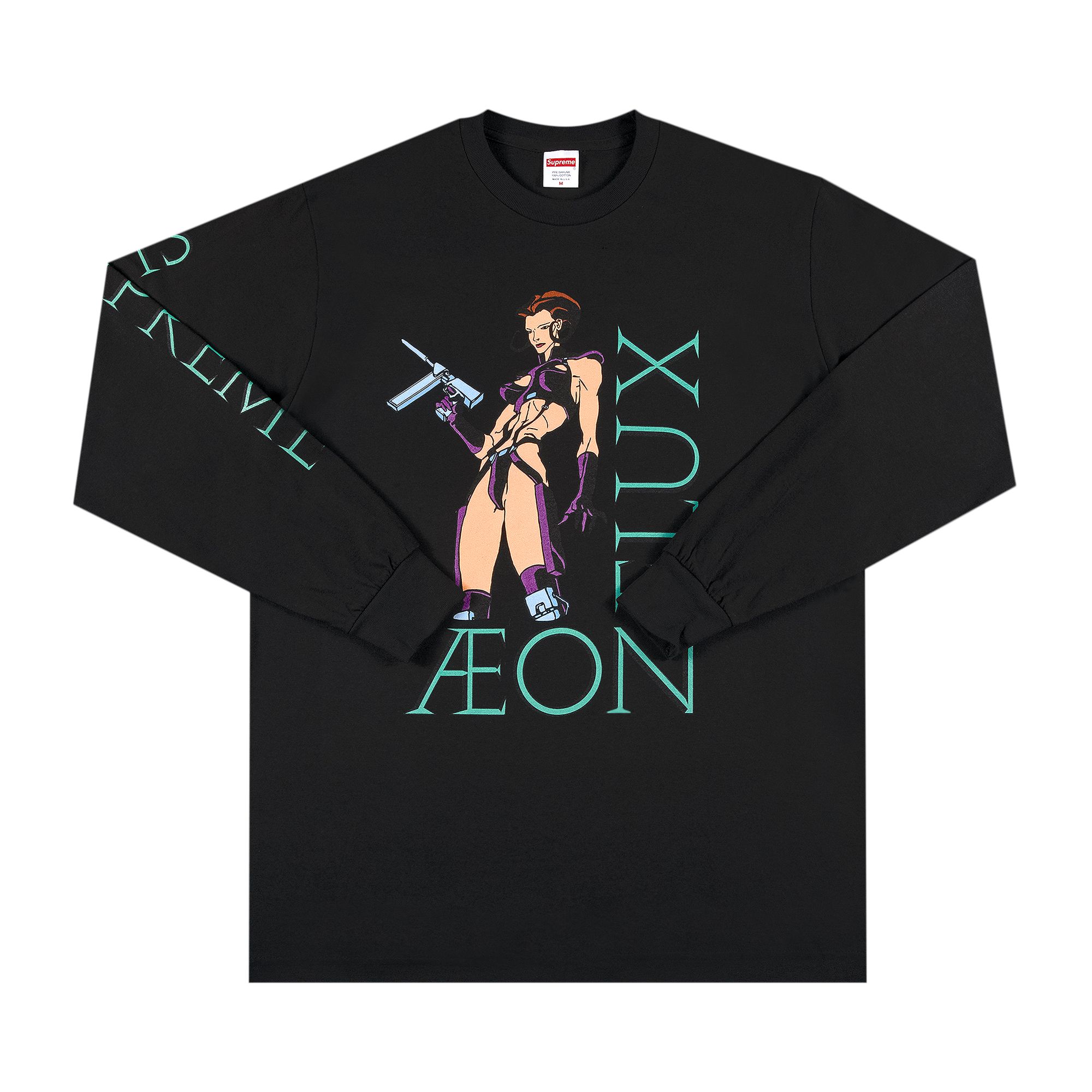 Supreme Aeon Flux Long-Sleeve Tee 'Black' | Men's Size L