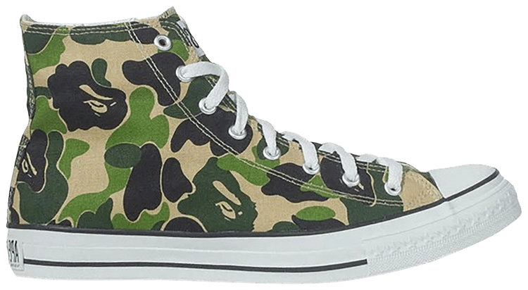Wmns Bapesta High ABC Camo   Green