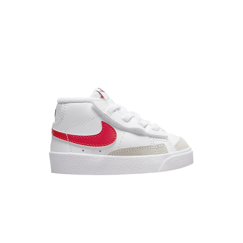 Pre-owned Nike Blazer Mid '77 Td 'white Habanero Red' | Infant Size 7