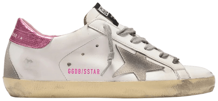 Golden Goose Wmns Superstar White Fuchsia Lizard