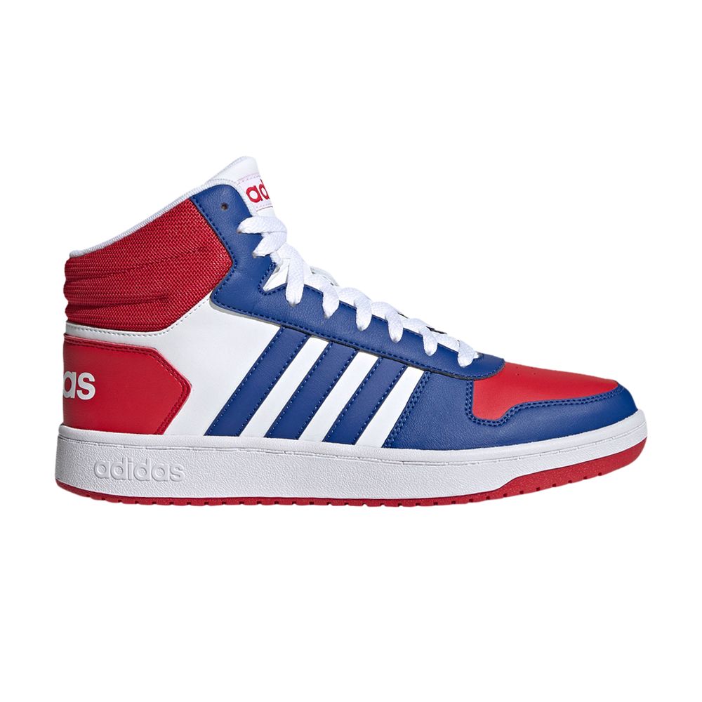 ADIDAS ORIGINALS HOOPS 2.0 MID 'WHITE BLUE RED'