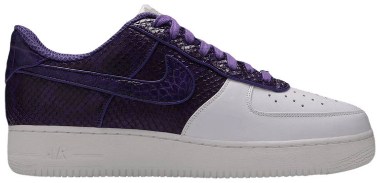 Nike Air Force 1 Supreme 07 White Purple Crocodile Sample