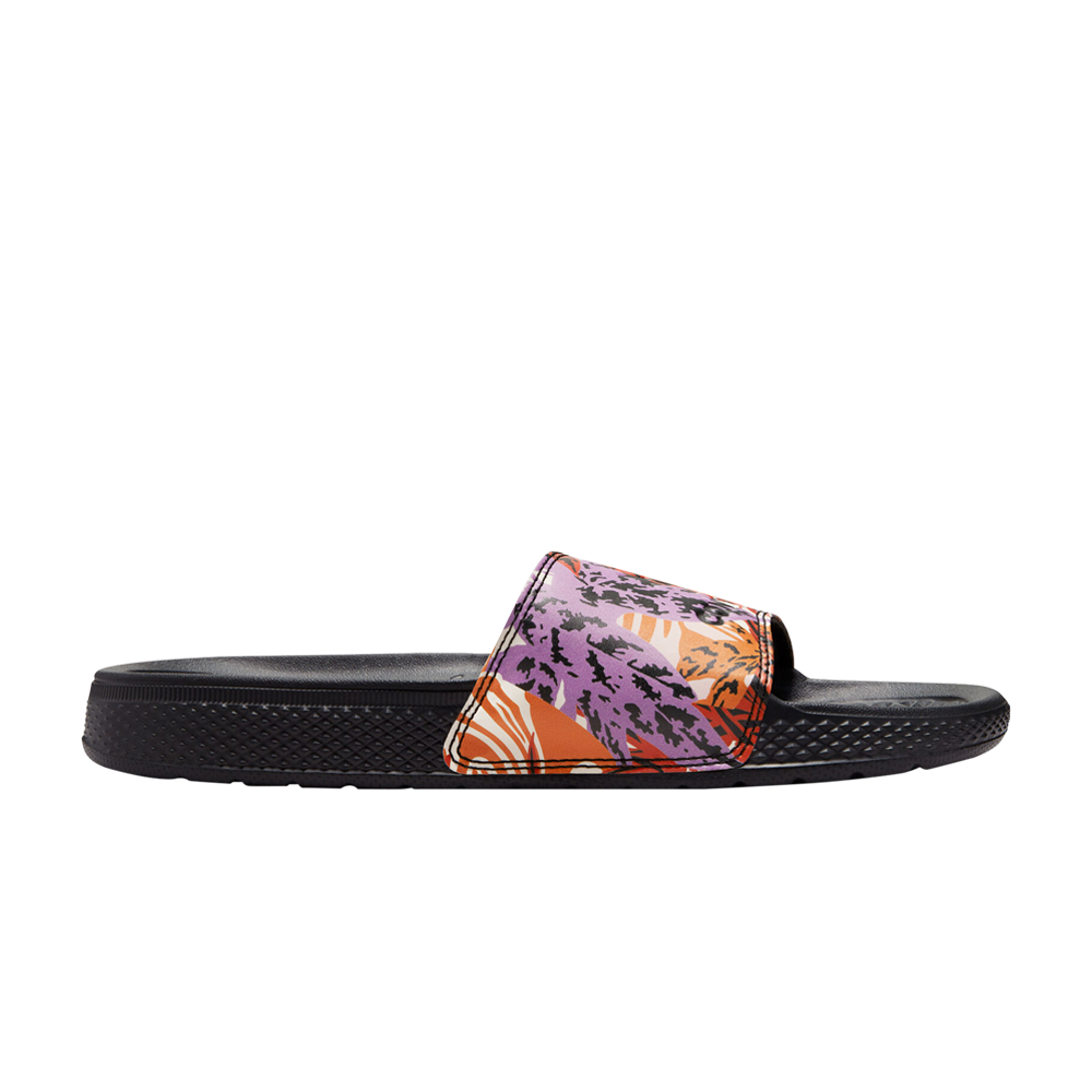 Pre-owned Converse All Star Slide 'tropical Florals' In Black