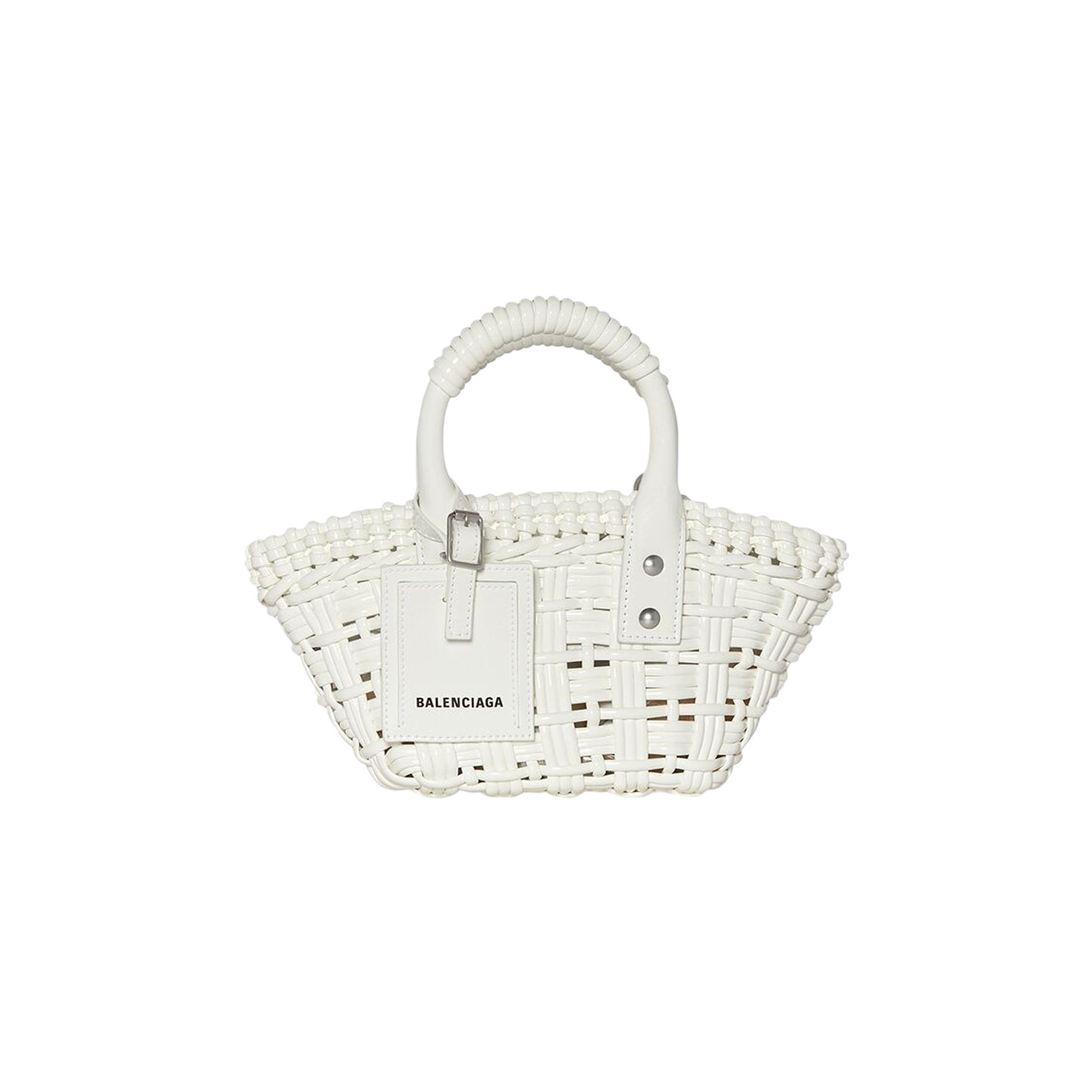 Pre-owned Balenciaga Bistro Xxs Basket With Strap 'optic White' | Women's Size Onesize