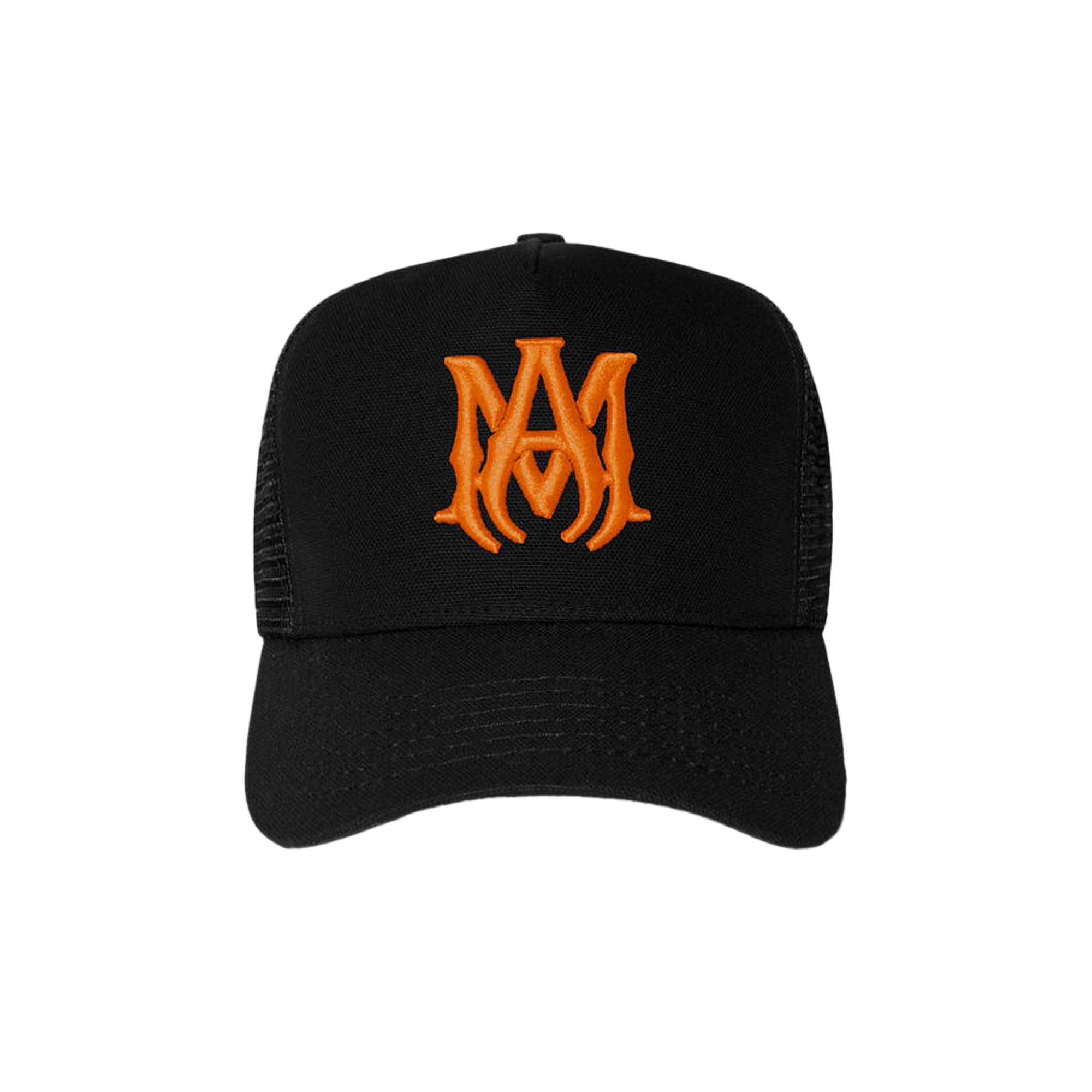 Pre-owned Amiri Logo Trucker Hat 'black/orange'