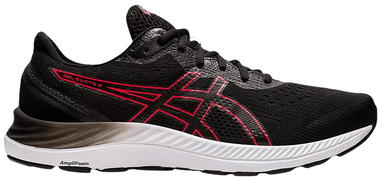 Asics Gel Excite 8 4E Wide Black Electric Red