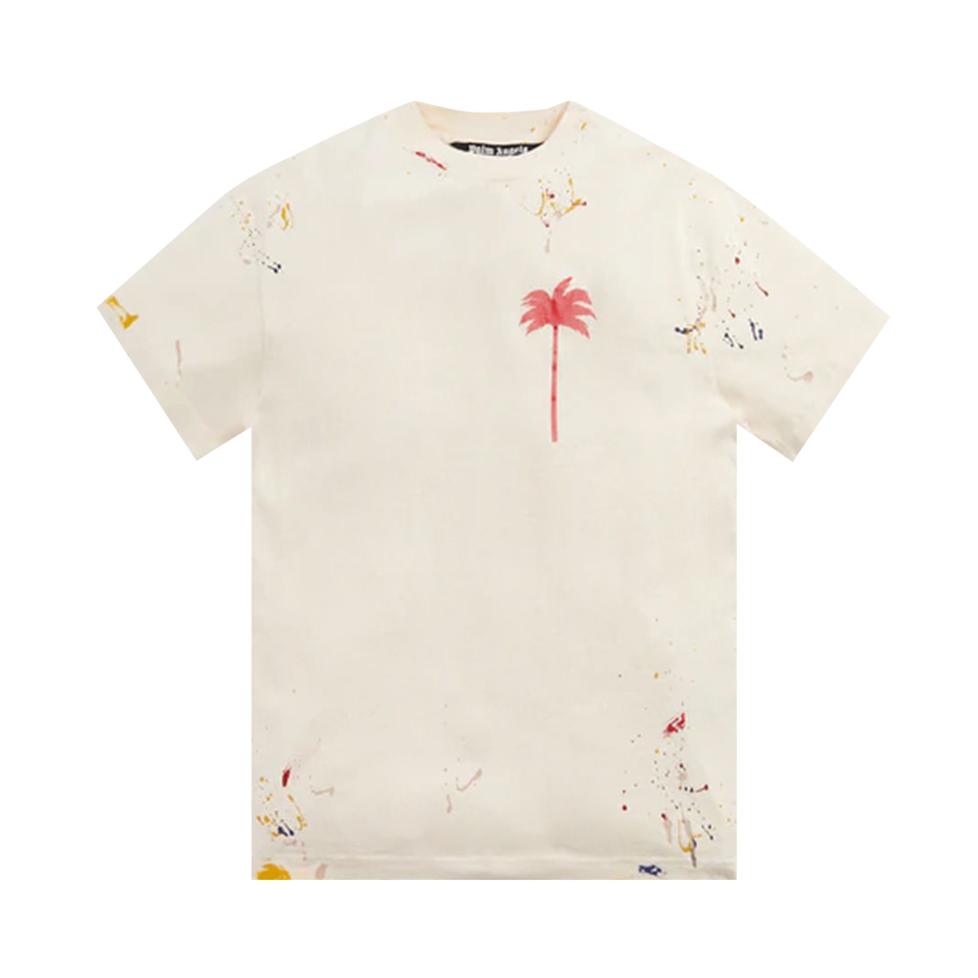 Palm Angels PXP Painted Classic Tee 'Off White/Red' | Cream | Men's Size L