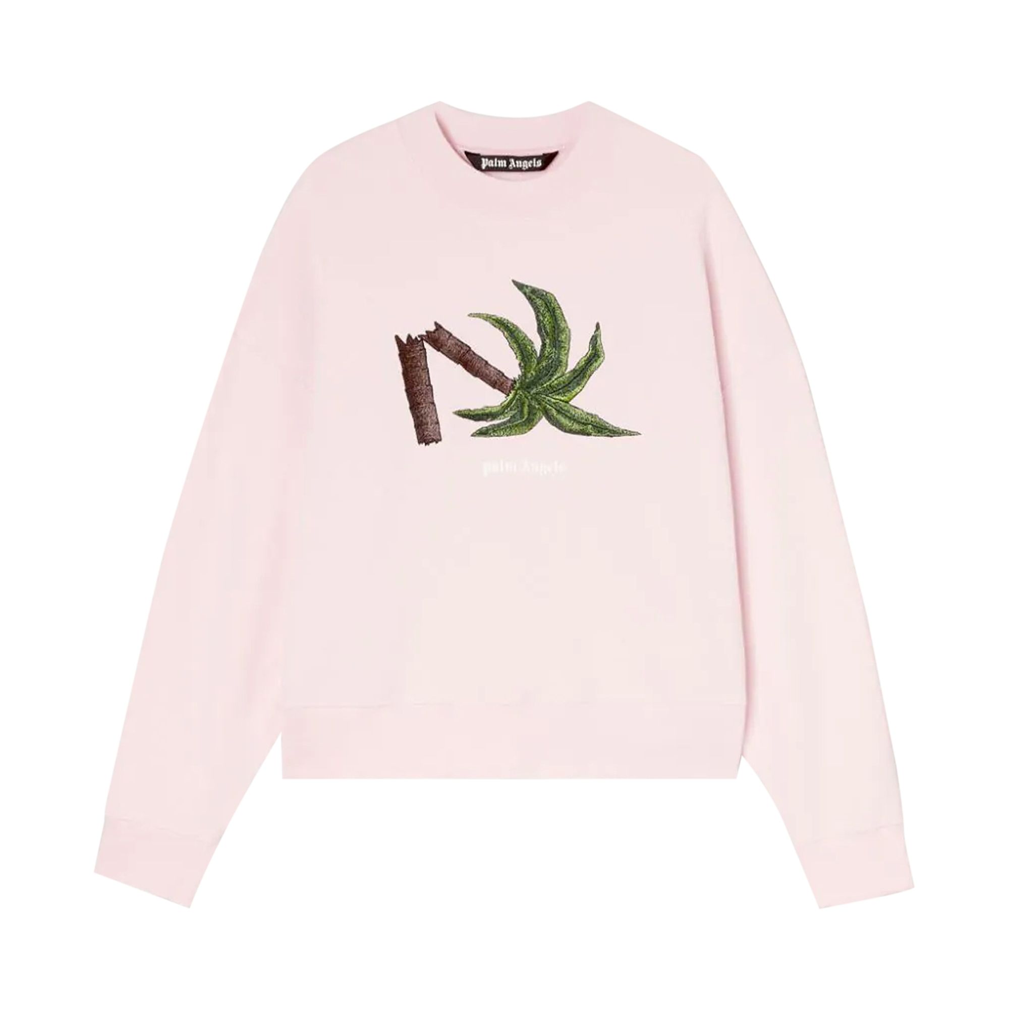 Palm Angels Broken Palm Crew 'Pink/Green' | Men's Size XS