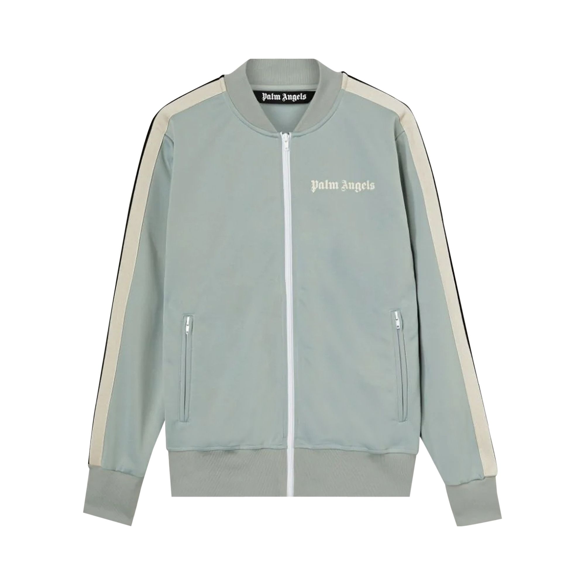 Palm Angels Bomber Track Jacket 'Grey/Off White' | Men's Size S