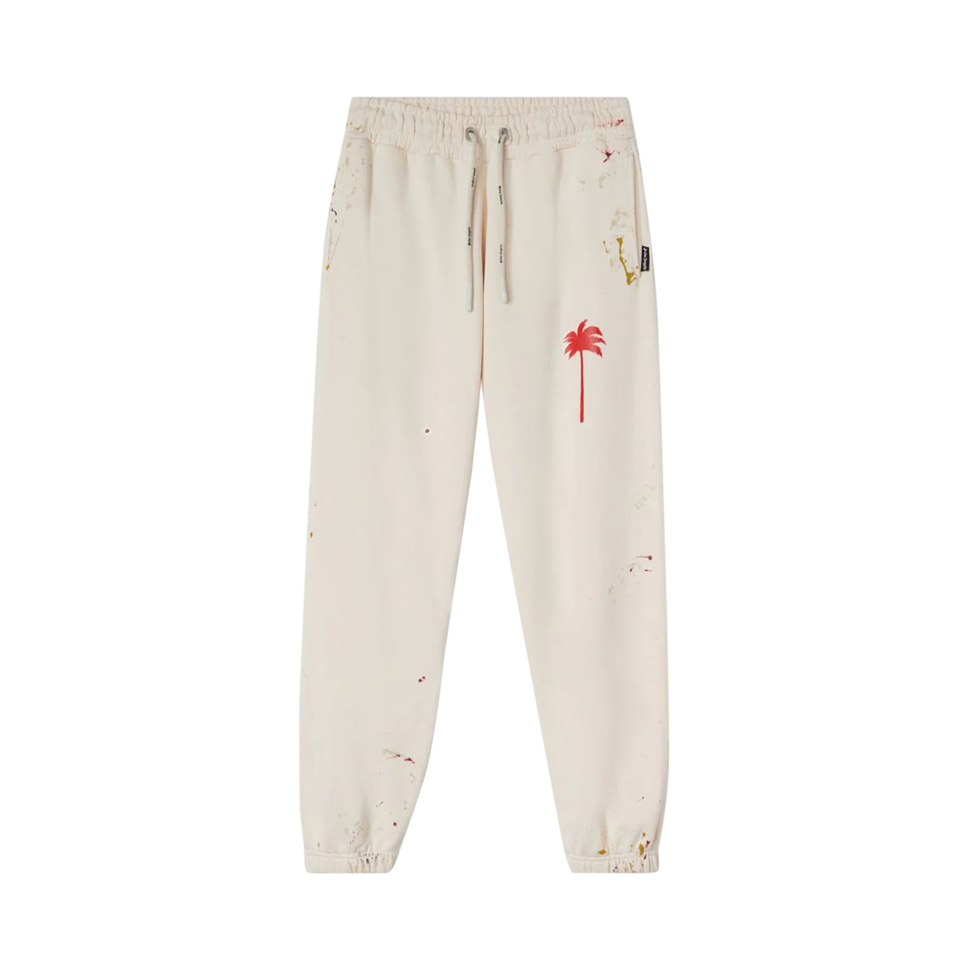 Palm Angels PXP Painted Sweatpants 'Off White/Red' | Cream | Men's Size S