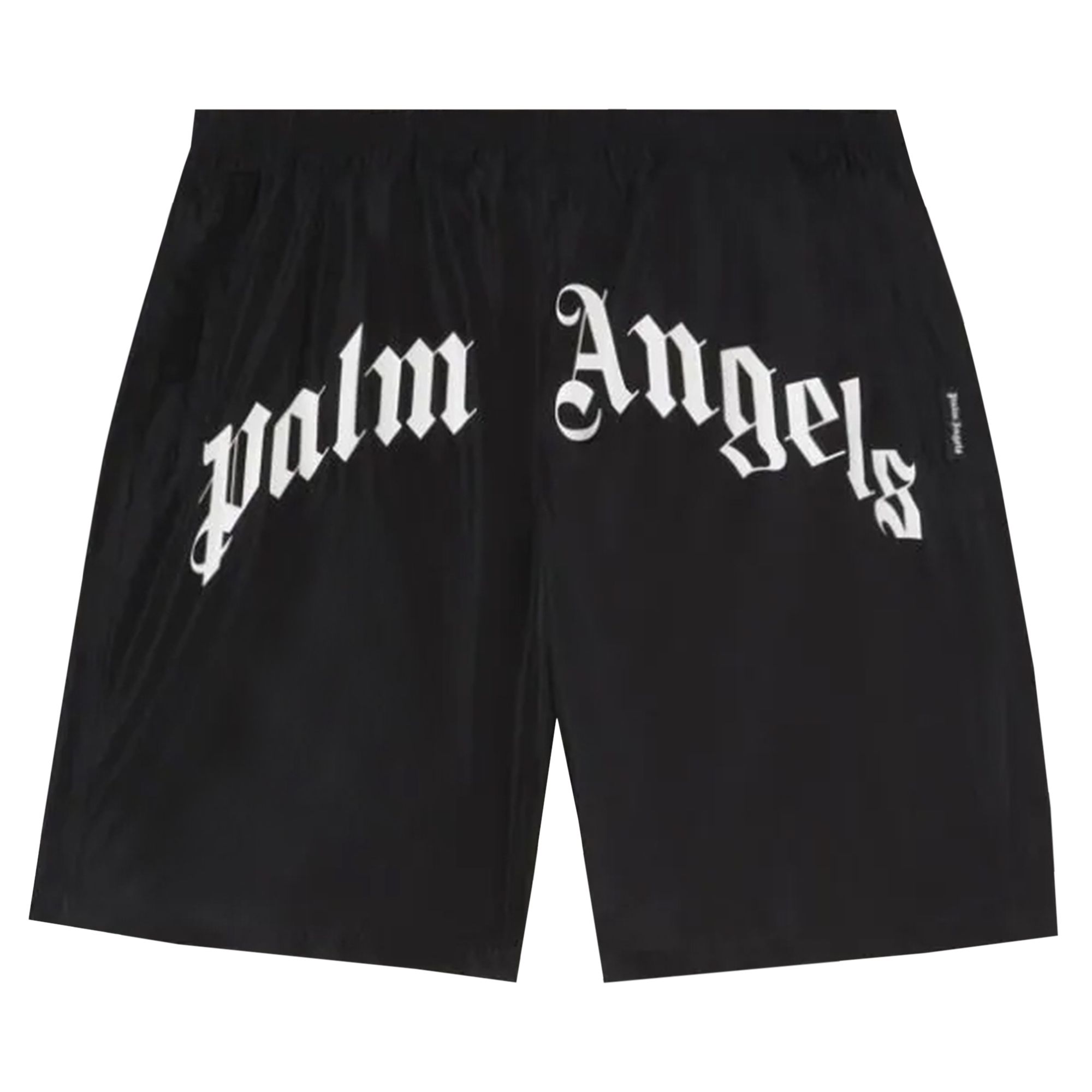Palm Angels Curved Logo Swim Short 'Black/White' | Men's Size L
