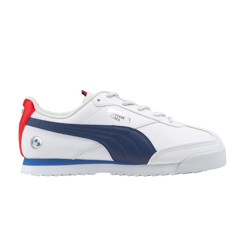 Pre-owned Puma Bmw Motorsport X Roma Big Kid 'white Estate Blue' | Kid's Size 6.5