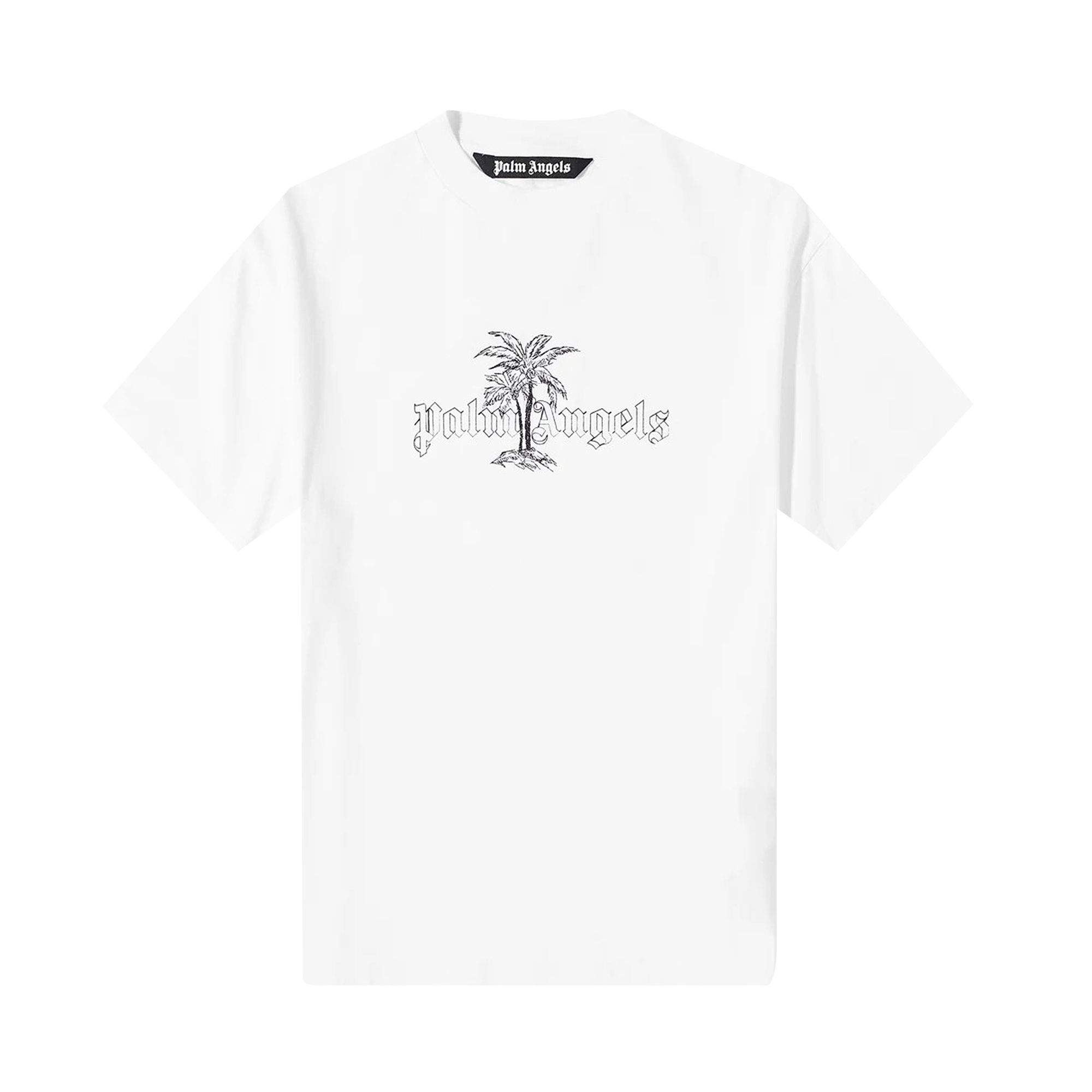 Palm Angels Sunset Palms Classic Tee 'White/Black' | Men's Size M