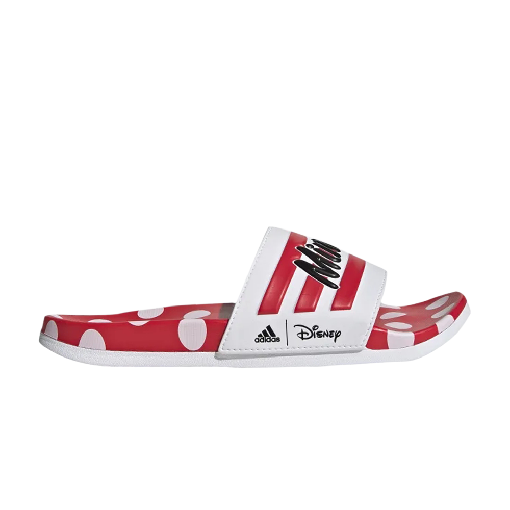 Pre-owned Adidas Originals Disney X Wmns Adilette Comfort Slide 'minnie Mouse' In White