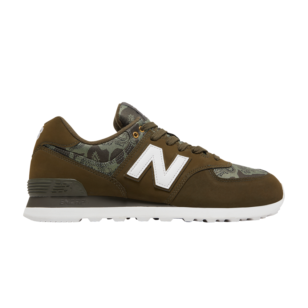 Pre-owned New Balance 574 'paisley Camouflage' In Green