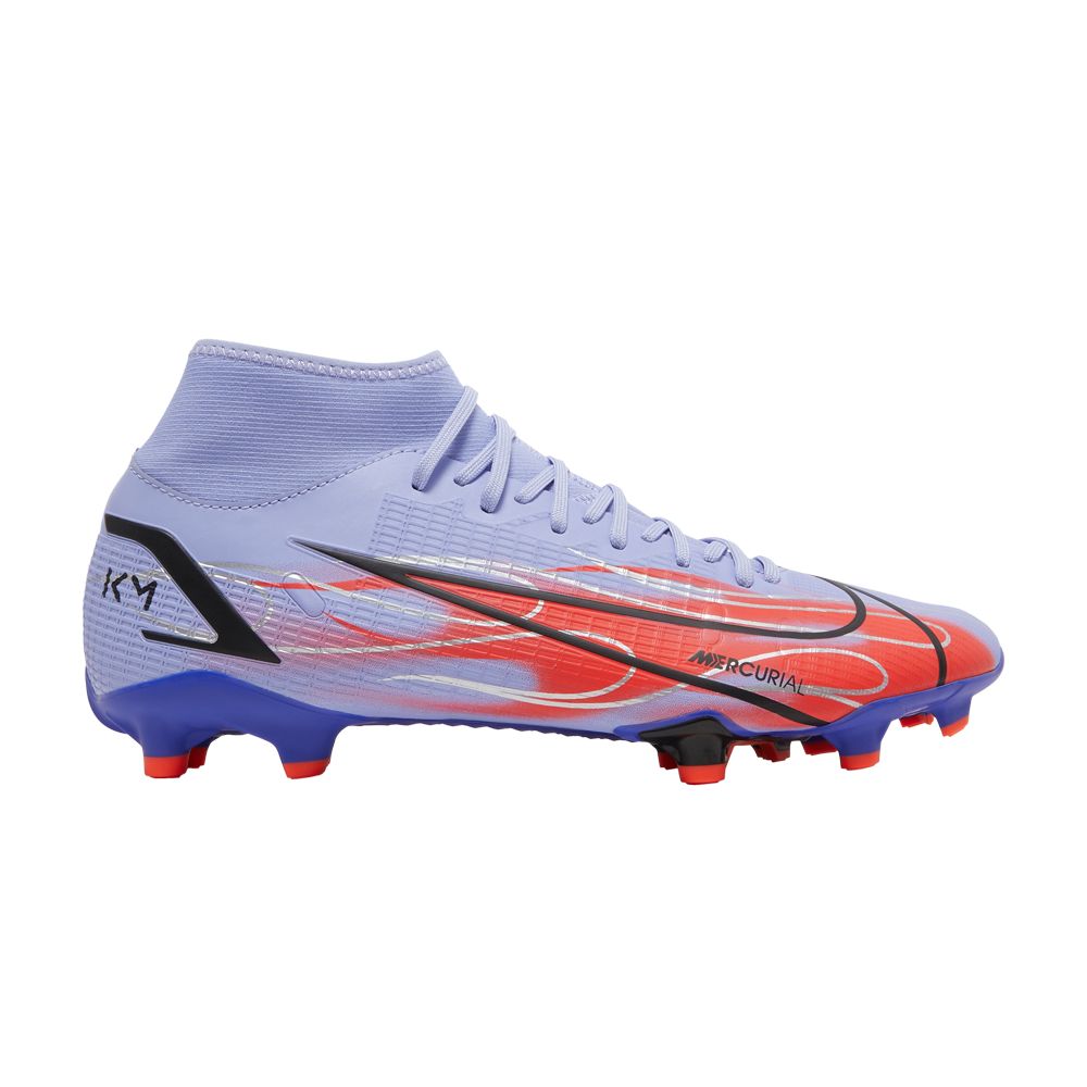 Nike Kylian Mbappé x Mercurial Superfly 8 Academy MG 'Flames' | Purple | Men's Size 8.5