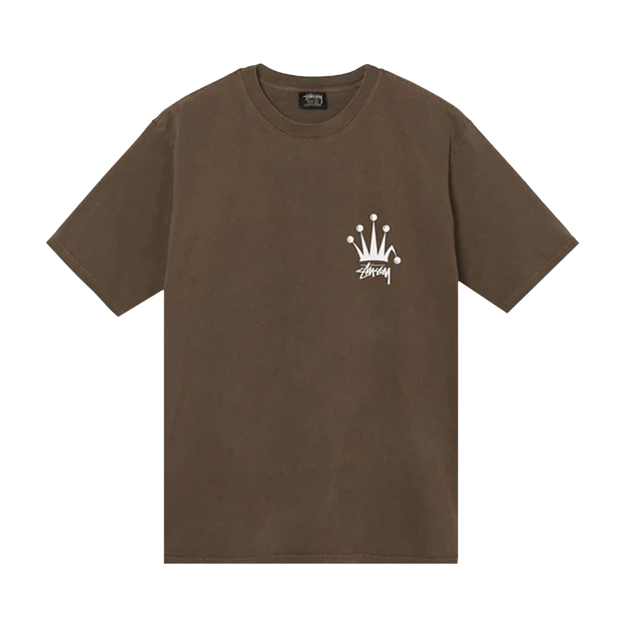 Pre-owned Stussy Regal Crown Pigment Dyed Tee 'coffee' In Brown