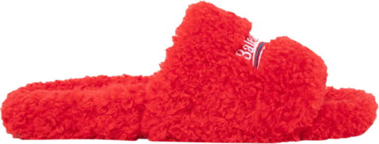 Balenciaga Furry Slides 'Red'