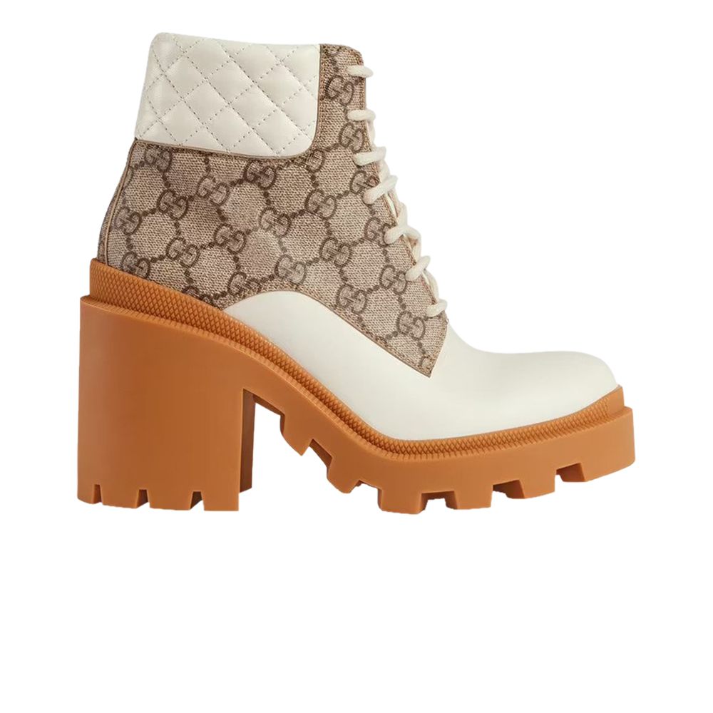 Gucci Wmns GG Ankle Boot 'Beige' | Brown | Women's Size 36.5