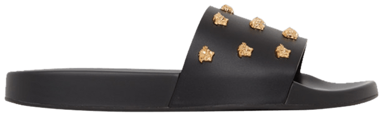 Versace Wmns Pool Slide Studded Logo