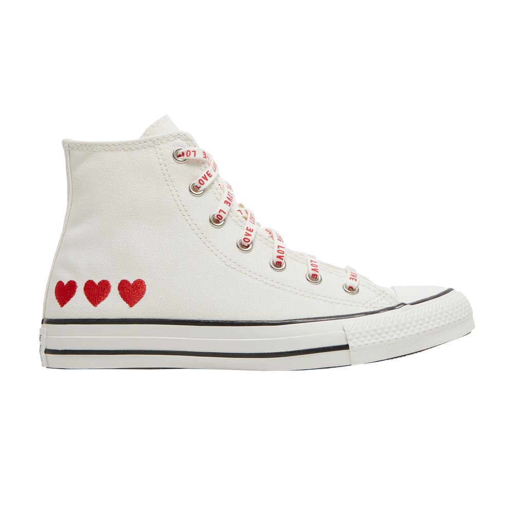 Pre-owned Converse Chuck Taylor All Star High Gs 'embroidered Hearts' | White | Kid's Size 5.5