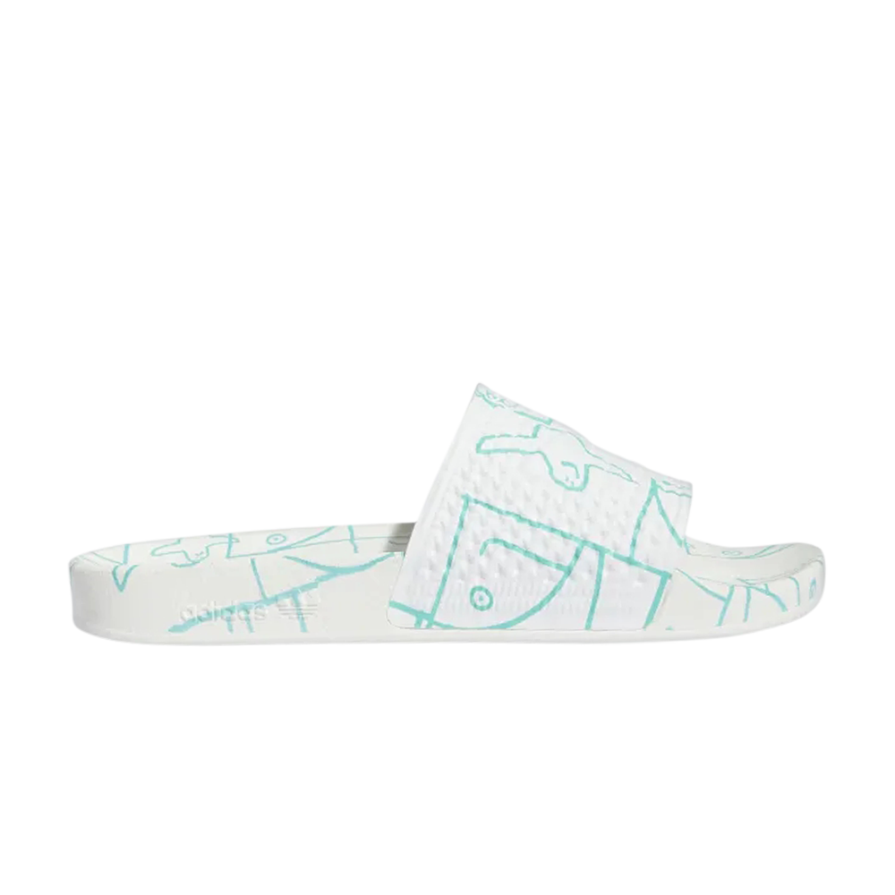Pre-owned Adidas Originals Mark Gonzales X Shmoofoil Slide 'allover Print' In White