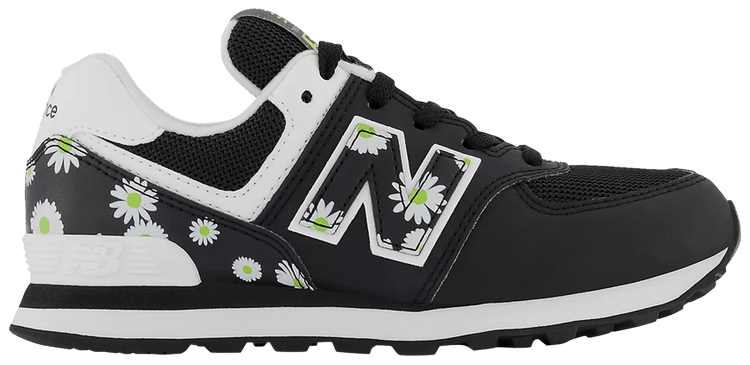 New Balance 574 Little Kid Wide Black Florals