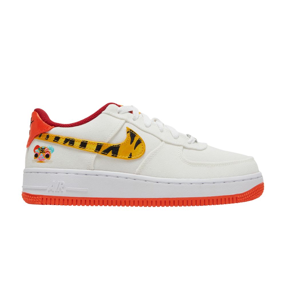 Pre-owned Nike Air Force 1 '07 Lv8 Gs 'year Of The Tiger' | White | Kid's Size 4.5