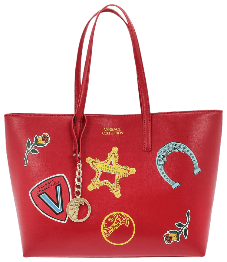 Versace collection shop saffiano leather tote