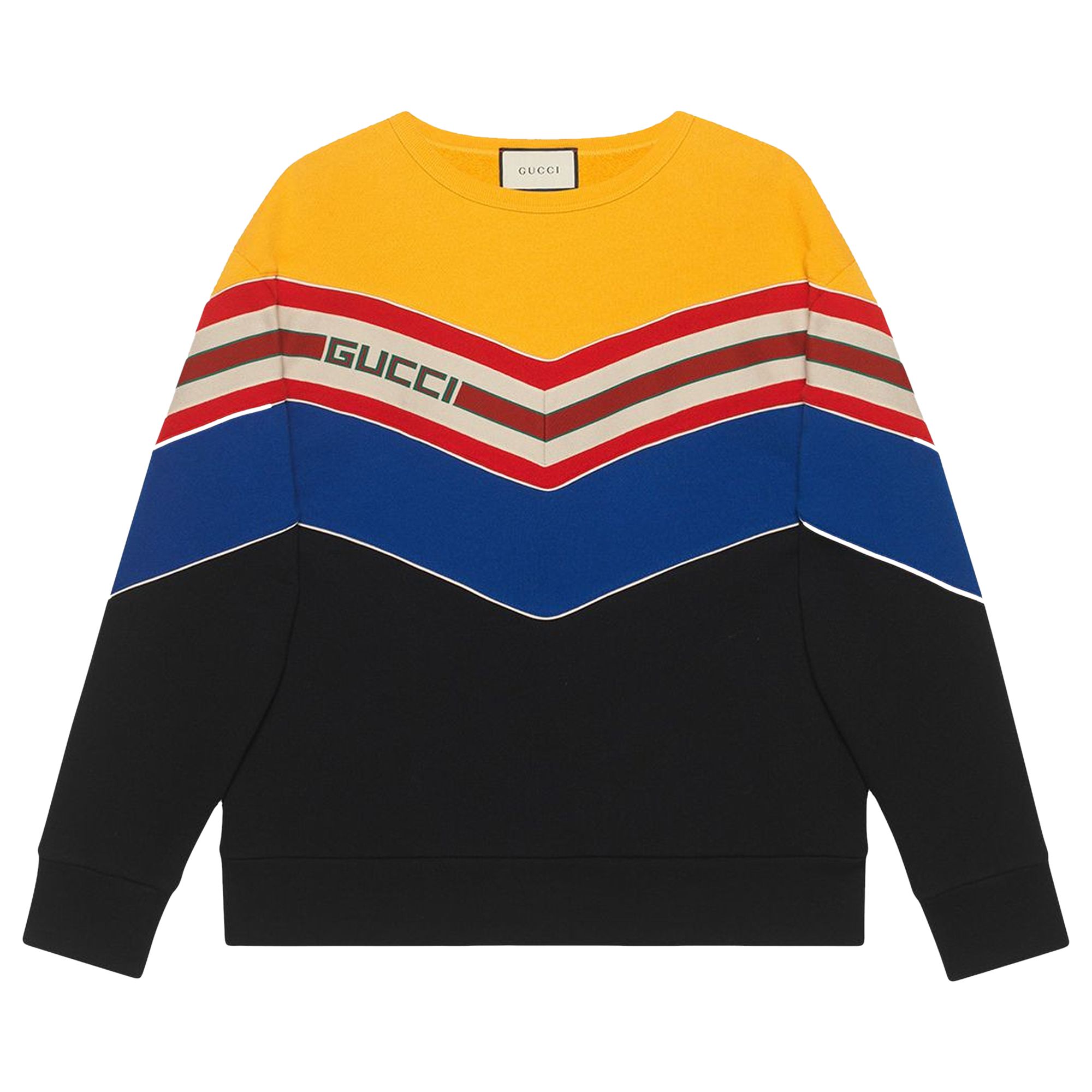 Gucci Chevron Stripe Sweatshirt 'Multicolor' | Multi-Color | Men's Size L